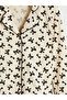 Beige Shirt Collar Bow Printed Maternity Pajama Set - 6