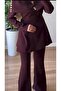 GOLD BUTTON DETAILED CAPE ELEGANT DESIGN PANTS SET - 4
