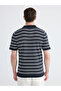 Polo Neck Striped Men's Knitwear Sweater - 4