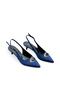 Women's Satin Medium Heel Stiletto Colorful Buckle Detail - 7