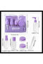 Cosmetic Set Transparent Bag Piece – Airplane Cabin Compatible Refillable Bottle Set Travel Set with Spray - 4