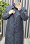 Women's Clothing Plus Size Quilted Full Length Cuff Sleeve Snap Closure Cap - 4