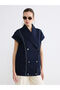 Nevavm Double-Breasted Collar Women's Jean Vest with a Difference - 2