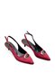 Women's Satin Medium Heel Stiletto Colorful Buckle Detail - 2