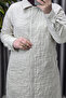 Women's Clothing Plus Size Quilted Full Length Cuff Sleeve Snap Closure Cap - 2