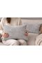 Gray Welsoft Fleece Cushion Cover 30X50 cm Set of 2 Reversible Set of Invisible Zipper - 3