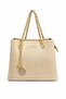 Women’s Elegant Handbag Gold Chain Handle Synthetic Suede Leather Shoulder Bag (22 cm x 17 cm) - 4