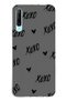 Huawei P Smart Pro Compatible Xoxo Patterned Transparent Phone Case