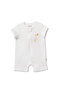 100% Organic Fabric, Zippered Short Baby Romper–Summer Newborn Romper–Unisex Organic Baby Clothing