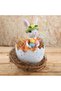 Decorative Easter Nest White with Rabbit Egg Ø10x16cm