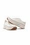 Women's White Canvas High-Top Casual Sneakers, Pack of Platform Sole - 6