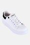 Women Brand Logo Lace Up Casual Shoes, White