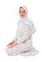 One Piece Star Patterned Long Sleeve Zipper Free Aster Free Cotton Pack Muslim Prayer Dress - 5