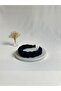 Navy Blue Braided Pleated Crown Hairband - 3