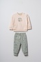 100% Organic Cotton ,Baby Tracksuit Set – Long Sleeve Sweatshirt & Pants Set – Organic Baby Set - 6