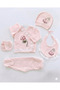 Newborn Baby Girl Hospital Release Set of Cotton Floral Embroidered Baby Set of 5 - 3