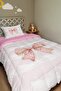 Pastel Polka Dot Li Bow Patterned Single Duvet and Pillowcase