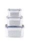 3-Pack Fridge Storage Containers with Lids & Strainer, BPA-Free| Veg/Fruit/Meat|850+1750+3300ml