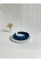 Petrol Blue Braided Velvet Crown Hair Band - 2