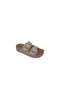 Pioni 8124 Women's Beige Buckled Thick Sole Slipper - 4