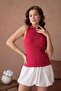 Polo Collar Half Placket Buttoned Knitwear Blouse Ss26Bz0069 - 4