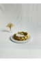 Yellow Braided Velvet Crown Hair Band - 2