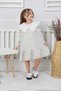 Girl's Floral Print Eyelet Embroidery Piece Collared Dress – Long Sleeve Cotton Piece Casual Stylish Girl's Dress - 3