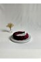 Burgundy Braided Velvet Crown Hair Band - 3