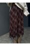 Asymmetrical Plaid Patterned Tulle Skirt - 3
