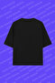 Broke but Rich Printed Black Oversized Unisex T-Shirt - 3