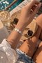Luxury Bracelet with Silver Disk Detail