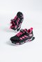 Luvy Girls' Black and Pink Heart Figured Velcro Nursery and Kindergarten Sports Shoes - 4