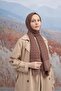 شال بنمط مونوغرام 3098-بني