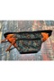 Orange Tropical Print Waterproof Lined Crossed Waist and Chest Bag Pieces - 3