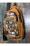 Waterproof Tile Orange Color Cartoon Patterned Days Shoulder Bag Waist Bag - 4