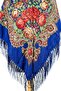 - Royal Blue Czarina Floral Shawl - 5
