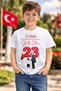 23Rd of April Day Printed Kids' T-Shirt - Relaxed Fit Cotton T-Shirt