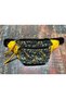 Unisex Waterproof Waist Bag - Tropical Print Yellow Shoulder Bag - Adjustable Strap Pcs - 3