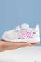 Animated Character Printed Girls' and Boys' Sports Shoes with Velcro Fasteners and White Sneaker Bands - 2
