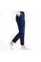 Women's Double Fabric Trousers Pocketed Elastic Waist Straight Leg - 3