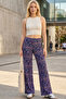 Comfortable Fit High Waist Wide-Leg Viscose Mix Women's Trousers - 6