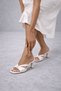 Women's Satin Pearl Detailed Short Heel Comfortable Mold Slippers - 2