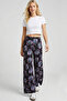 Comfortable Fit High Waist Wide-Leg Viscose Mix Women's Trousers - 6