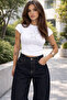 Women's Star Stone Printed Stretch Fabric Short Sleeve Body Tee Cropped