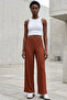 Comfortable Fit High Waist Wide-Leg Viscose Mix Women's Trousers - 5