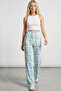 Comfortable Fit High Waist Wide-Leg Viscose Mix Women's Trousers
