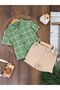 Plaid Summer 2-Piece Baby Boy Set with Shirt and Shorts - 2
