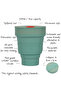 Collapsible Cup 350ml Mint – Portable Travel Drinkware - 8