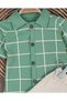 Plaid Summer 2-Piece Baby Boy Set with Shirt and Shorts - 3