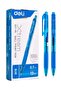 Ball Point Pen Q21-BL Mini Tip 0.7mm Blue Ink, Retractable, Soft Grip, 12 Pack